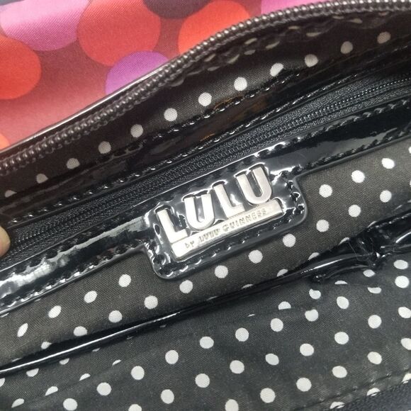 Beautiful three piece nylon LULU BY LILU GUINNESS TOTE BAG. PURPLE PINK. - Picture 8 of 16